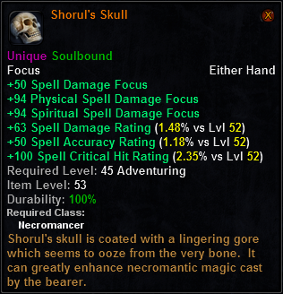 In-game tooltip for Shorul s_Skull