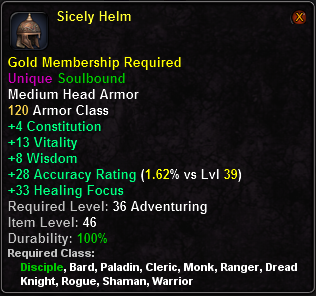 In-game tooltip for Sicely Helm