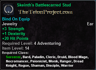 In-game tooltip for Skeinth's Battlescarred Stud