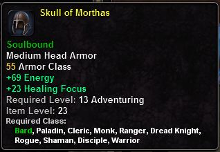 In-game tooltip for Skull of Morthas