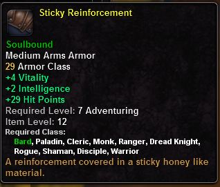 In-game tooltip for Sticky Reinforcement