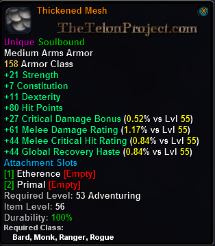 In-game tooltip for Thickened Mesh