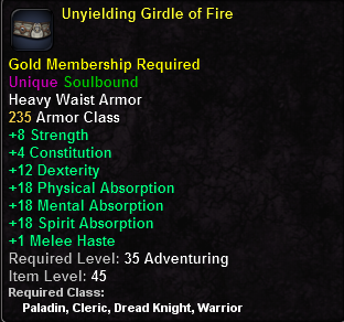 In-game tooltip for Unyielding Girdle of Fire