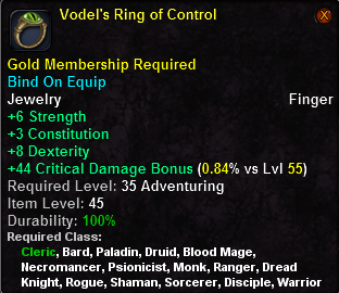In-game tooltip for Vodel's Ring of Control