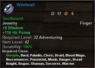 In-game tooltip for Windwall