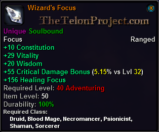 In-game tooltip for Wizard s Focus
