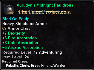 In-game tooltip for Xurudyn's Midnight Pauldrons