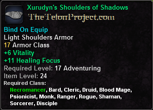 In-game tooltip for Xurudyn's Shoulders of Shadows