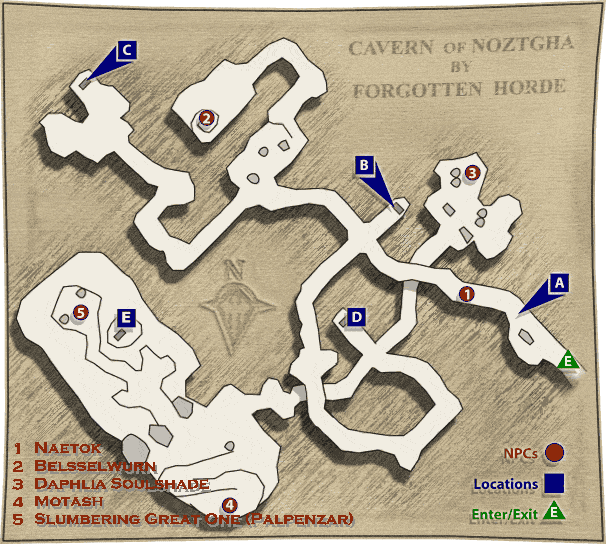 Map of Cavern Of Noztgha