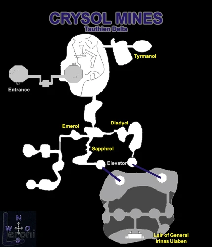 Map of Chrysol Mines