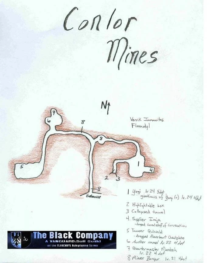 Map of Conlor Mine