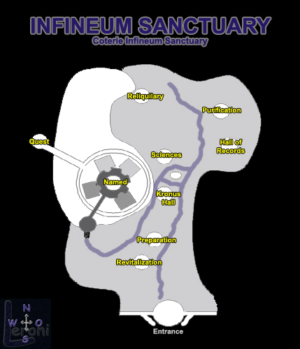 Map of Coterie Infineum Sanctuary