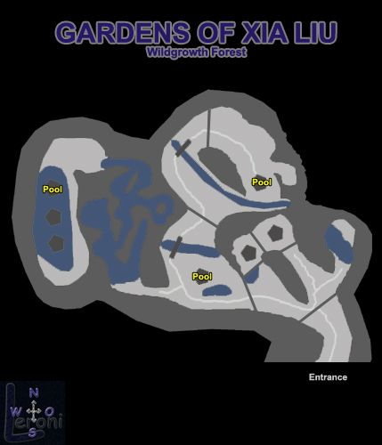 Map of Gardens of Xia'Liu