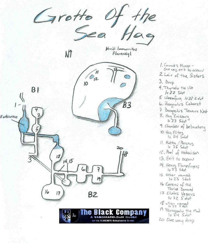 Map of Grotto of the Sea Hags