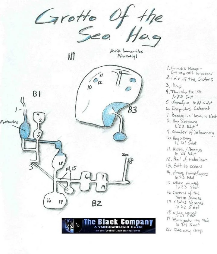 Map of Grotto of the Sea Hags