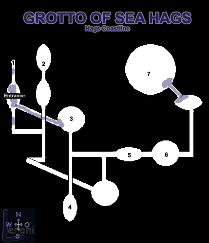 Map of Grotto of the Sea Hags