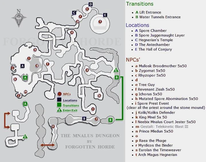 Map of Lair of the Mnalus