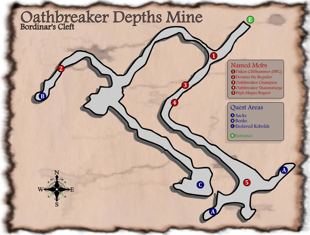 Map of Oathbreaker Depths Mine