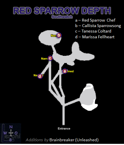 Map of Red Sparrow Depths