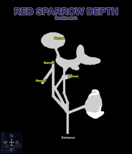Map of Red Sparrow Depths