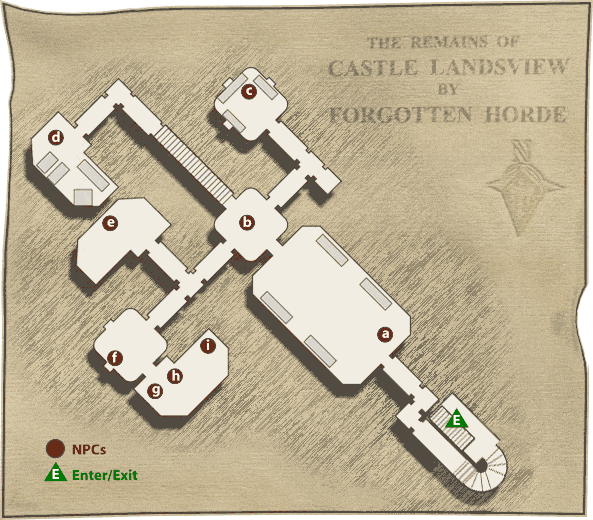 Map of Remains of Castle Landsview