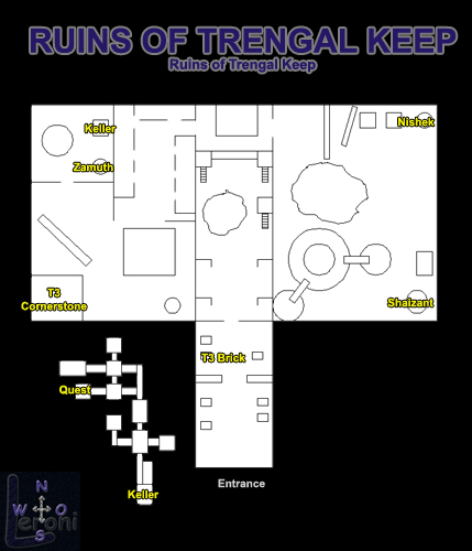 Map of Ruins Of Trengal Keep