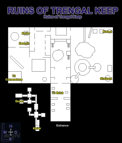 Map of Ruins Of Trengal Keep