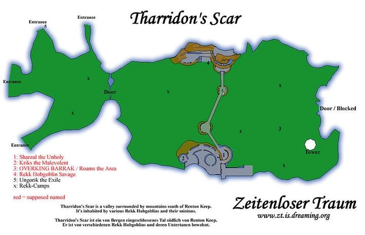 Map of Tharridon's Scar
