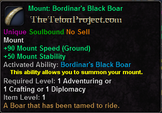 Mount: Bordinar's Black Boar