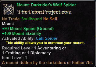 Mount: Darkrider's Wolf Spider