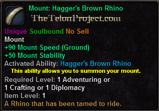 Mount: Hagger's Brown Rhino