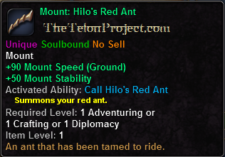 Mount: Hilo's Red Ant