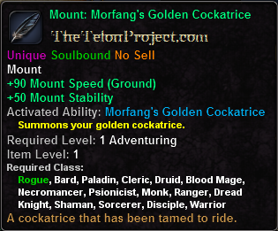 Mount: Morfang's Golden Cockatrice