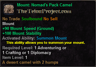 Mount: Nomad's Pack Camel
