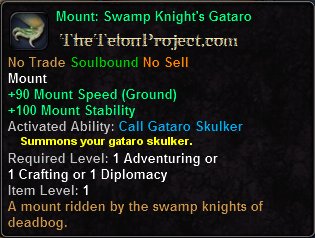 Mount: Swamp Knight's Gataro