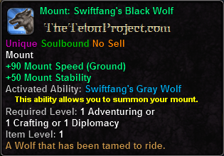 Mount: Swiftfang's Black Wolf
