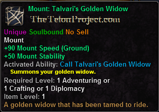 Mount: Talvari's Golden Widow