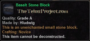 In-game tooltip for Basalt Stone Block