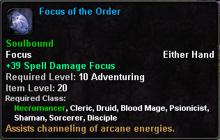 In-game tooltip for Focus Of The Order