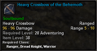 In-game tooltip for Heavy Crossbow Of The Behemoth