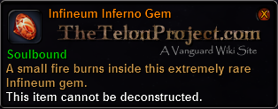 In-game tooltip for Infineum Inferno Gem