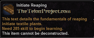 In-game tooltip for Initiate Reaping