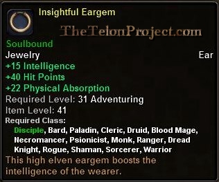 In-game tooltip for Insightful Eargem