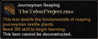 In-game tooltip for Journeyman Reaping