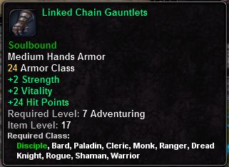 In-game tooltip for Linked Chain Gauntlets