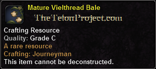 In-game tooltip for Mature Vielthread Bale