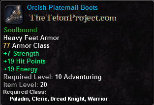 In-game tooltip for Orcish Platemail Boots