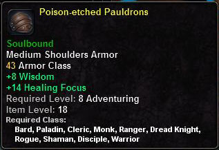 In-game tooltip for Poison-etched Pauldrons