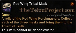 In-game tooltip for Red Wing Tribal Mask
