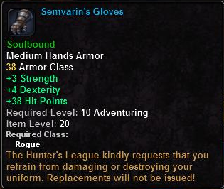 In-game tooltip for Semvarin's Gloves